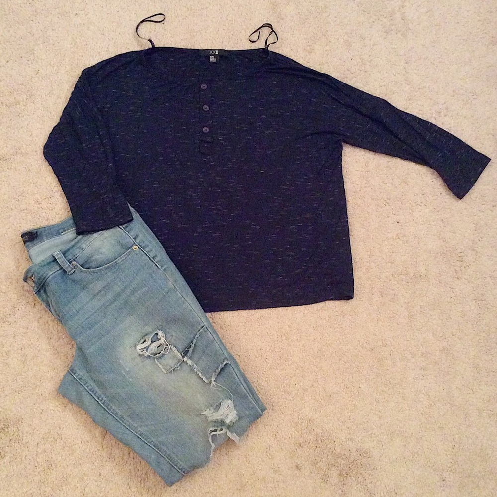 3/4 Sleeve Forever 21 T-Shirt